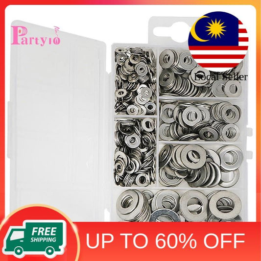 AINNA Kit Rangkaian Washer & Spacer Stainless Steel 660-Piece untuk Sekrup M3-M10 Kualiti Tinggi Tahan Karat Sesuai untuk Projek DIY Dalam dan Luar Rumah - Ainna Store