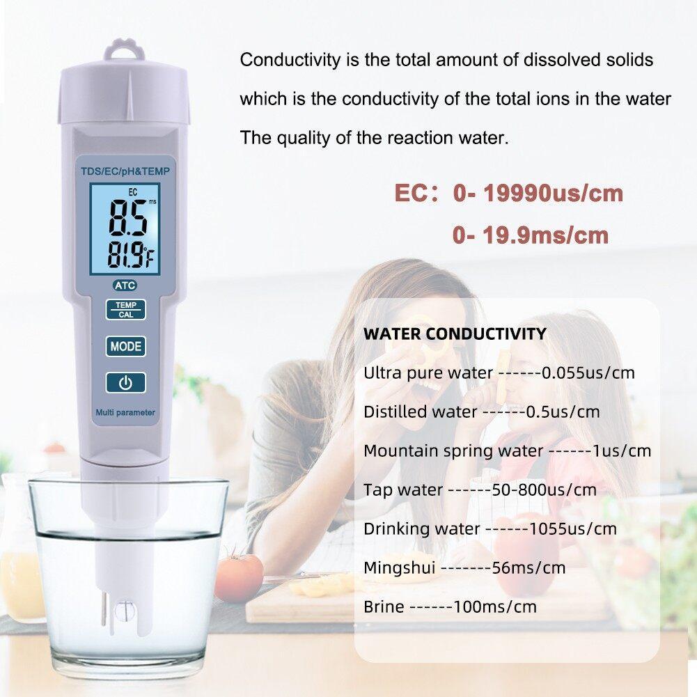 PH 686 New TDS PH Meter PH/TDS/EC/Temperature Meter Digital Water Quality Tester for Pools Drinking Water Aquariums Hardware - Ainna Store