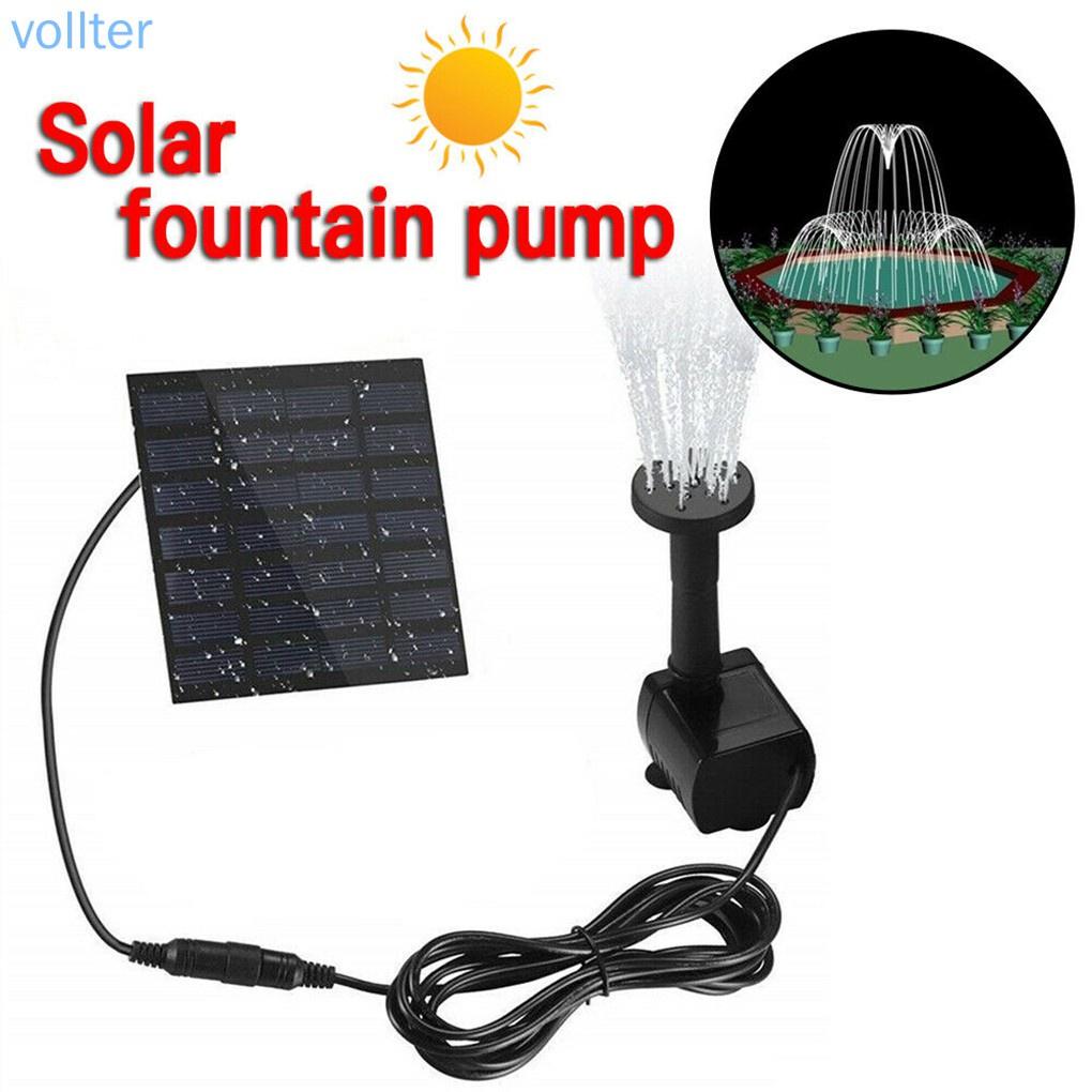 Solar Panel Powered Water Pump Garden Lawn Pool Pond Fish Aquarium Fountain Courtyards 180L/H - VOLL Decor Home Pot Pot - Ainna Store
