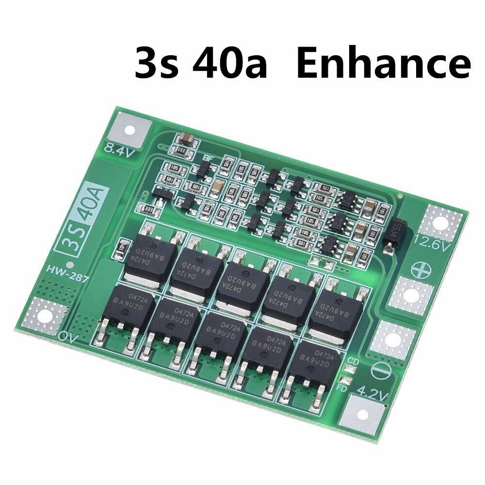 3S/4S 40A 60A Li-ion Lithium Battery Charger Protection Board 18650 BMS For Drill Motor 11.1V 12.6V/14.8V 16.8V Enhance/ Hardware Tool - Ainna Store