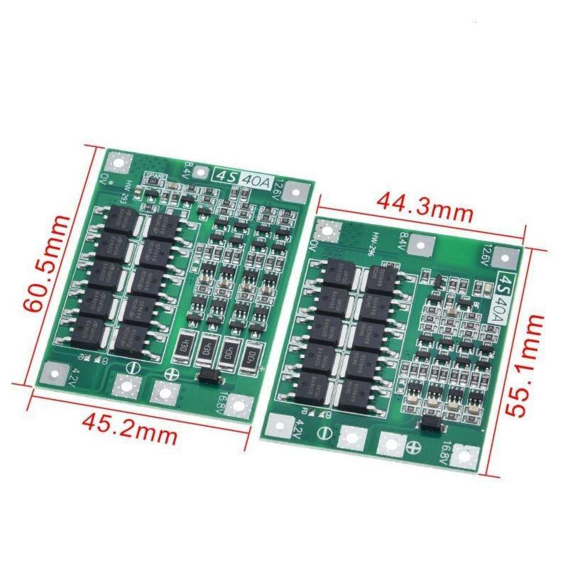 3S/4S 40A 60A Li-ion Lithium Battery Charger Protection Board 18650 BMS For Drill Motor 11.1V 12.6V/14.8V 16.8V Enhance/ Hardware Tool - Ainna Store