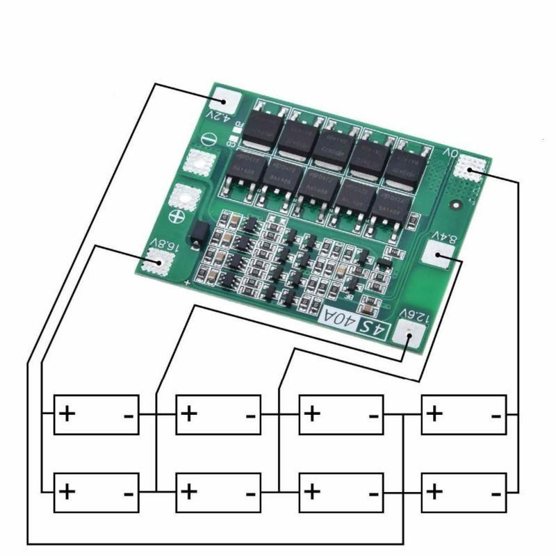 3S/4S 40A 60A Li-ion Lithium Battery Charger Protection Board 18650 BMS For Drill Motor 11.1V 12.6V/14.8V 16.8V Enhance/ Hardware Tool - Ainna Store