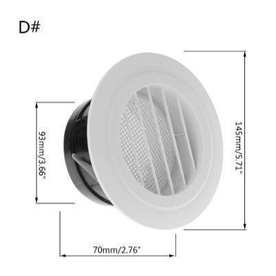 AINNA Air Vent Extract Valve Grille Round Diffuser Ducting Ventilation Cover 100mm - Ainna Store