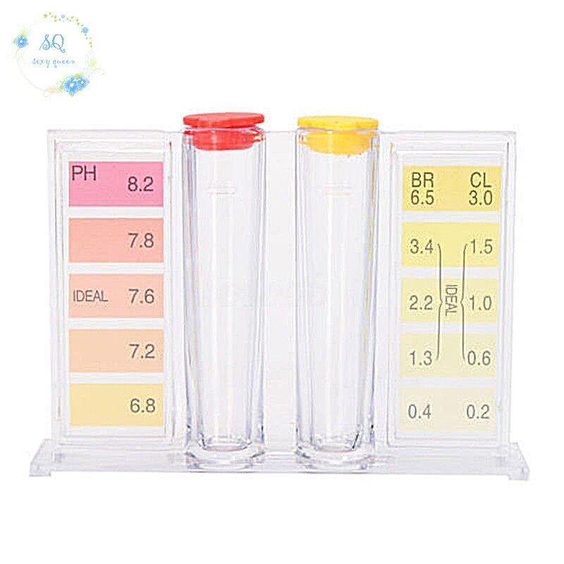 SQ PH Chlorine Water Quality Test Kit Swimming Pool Hydroponics Aquarium Tester Set SS 60 Hardware - Ainna Store
