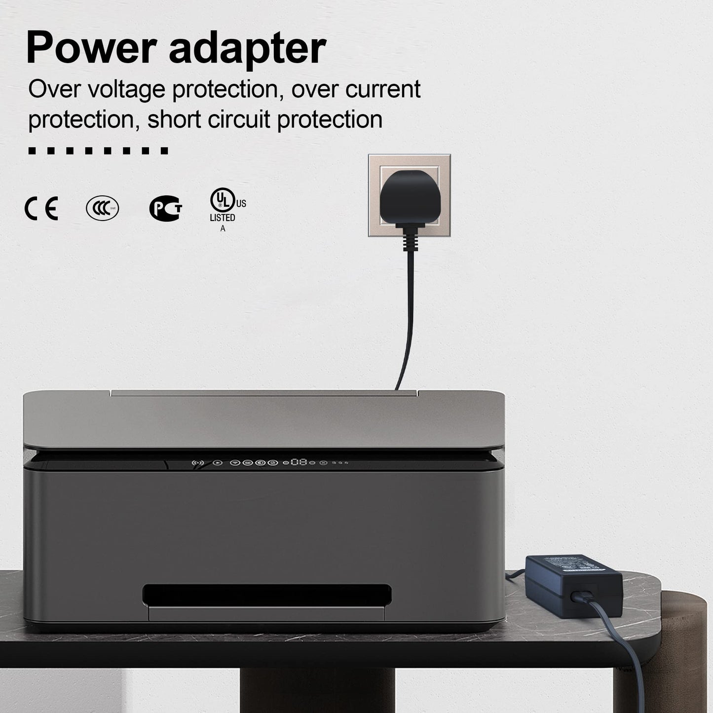HP 0957-2385 Printer DeskJet LaserJet 1018 1515 1518 2545 2645  22V 455MA (10W) Adapter +UK Cable "READY STOCK" Laptop Office - Ainna Store