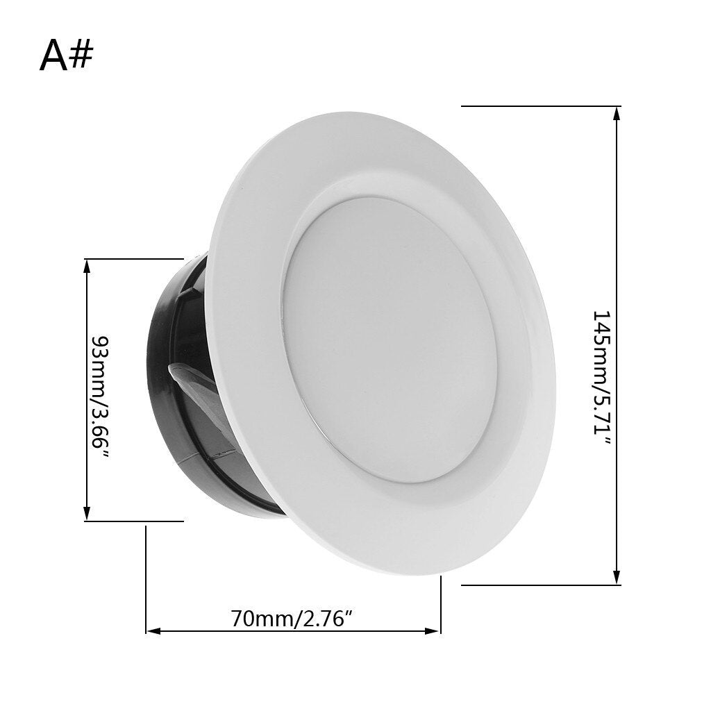 AINNA Air Vent Extract Valve Grille Round Diffuser Ducting Ventilation Cover 100mm - Ainna Store