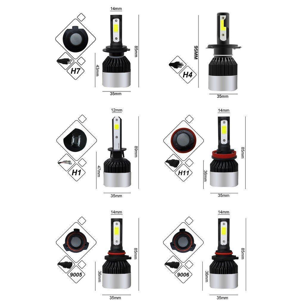AINNA Lampu Kepala Kereta LED C6 H4 H7 H11 H1 HB3 H39005 9006 HB4 COB - Ainna Store