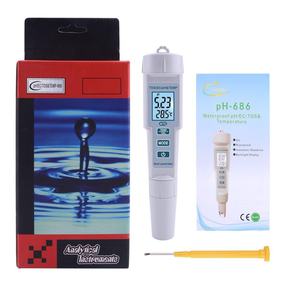 PH 686 New TDS PH Meter PH/TDS/EC/Temperature Meter Digital Water Quality Tester for Pools Drinking Water Aquariums Hardware - Ainna Store