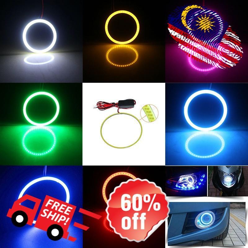 1pcs COB Angel Eyes Halo Rings Headlight Car Angel Eyes Motorcycle 12-24V 60mm 70mm 80mm 90mm 100mm 110mm 120mm SS 60 - Ainna Store