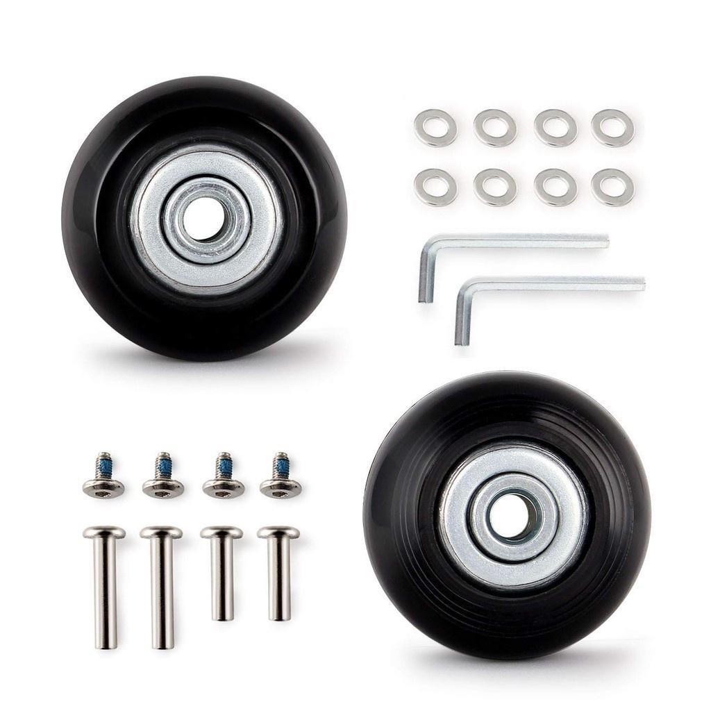 Ready Stock 2 Sets Roda Luggage Wheels Replacement Suitcase Wheels Repair OD 50mm Axles Deluxe Repair Luggage Roller Bags Shark - Ainna Store