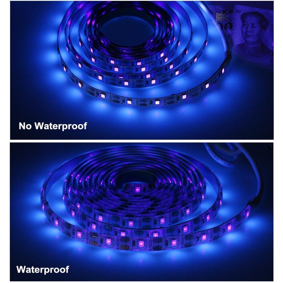 AINNA UV LED Strip Light 5V DC 2835 0.5M 1M 2M Waterproof Purple Ribbon Ultraviolet USB Rope Tape f DJ Fluescence Home Lighting - Ainna Store