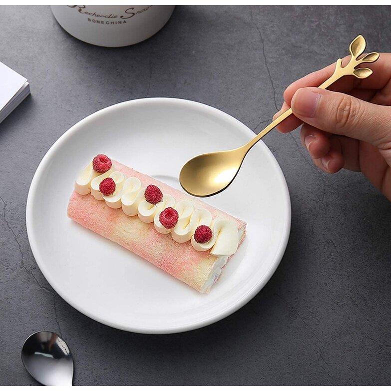 AINNA Gold Silver Stainless steel cutlery soup service spoon coffee steak knife fork western tableware Dinner 10 sen Kitchenware - Ainna Store