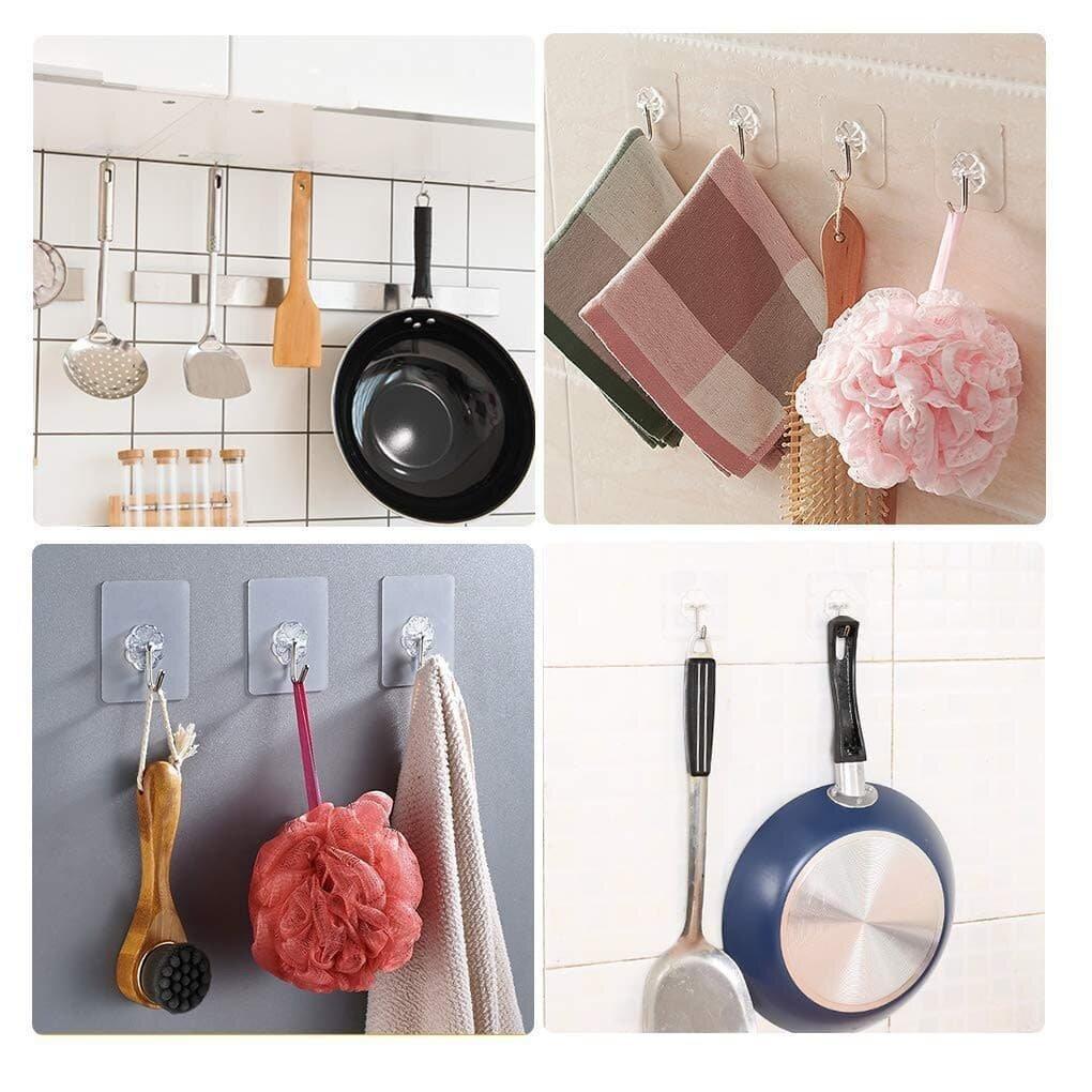 Penghantaran Hari Ini - (1 pcs) AINNA Gantung Ajaib Dinding Transparan Dapur Tanpa Paku Perekat Kuat Pemberat - Ainna Store