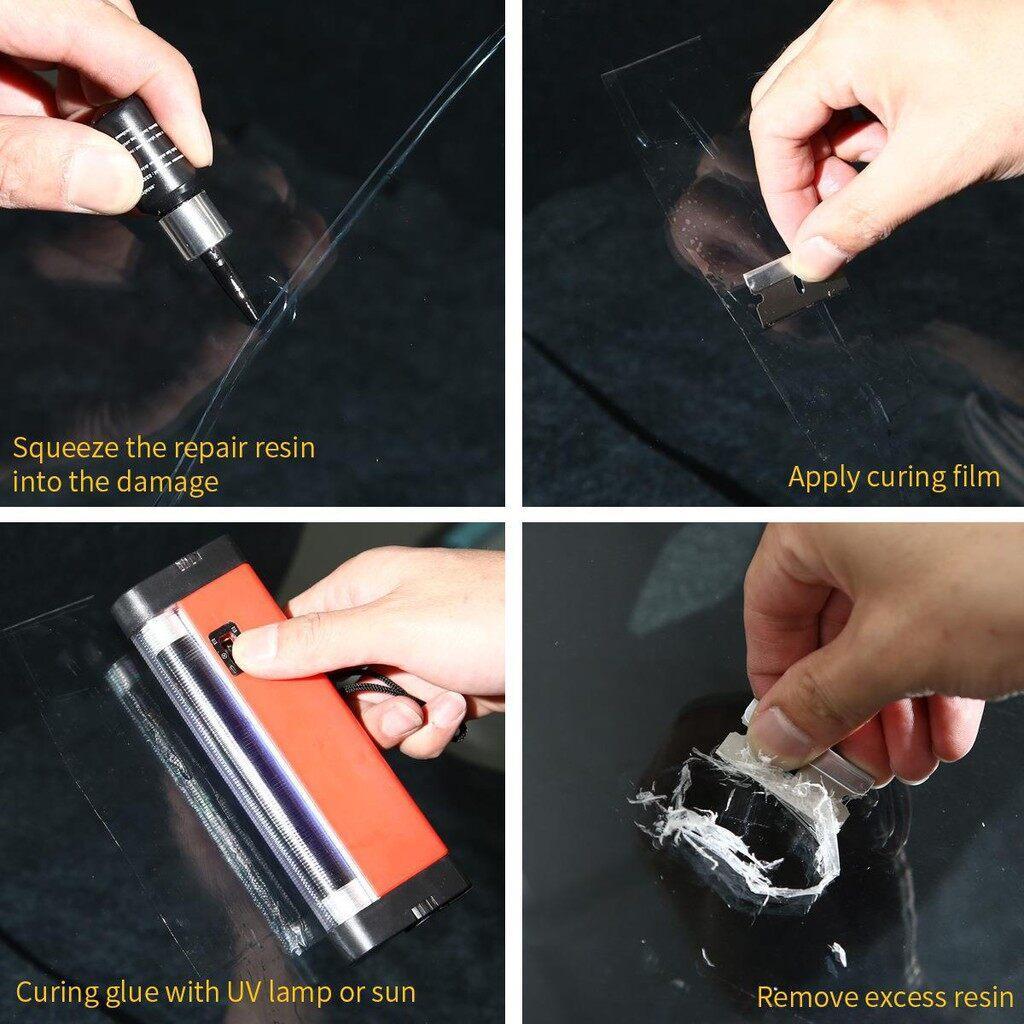 AINNA DIY Car Windshield Repair Tool Kit untuk Memperbaiki Retak Kaca Kereta - Ainna Store