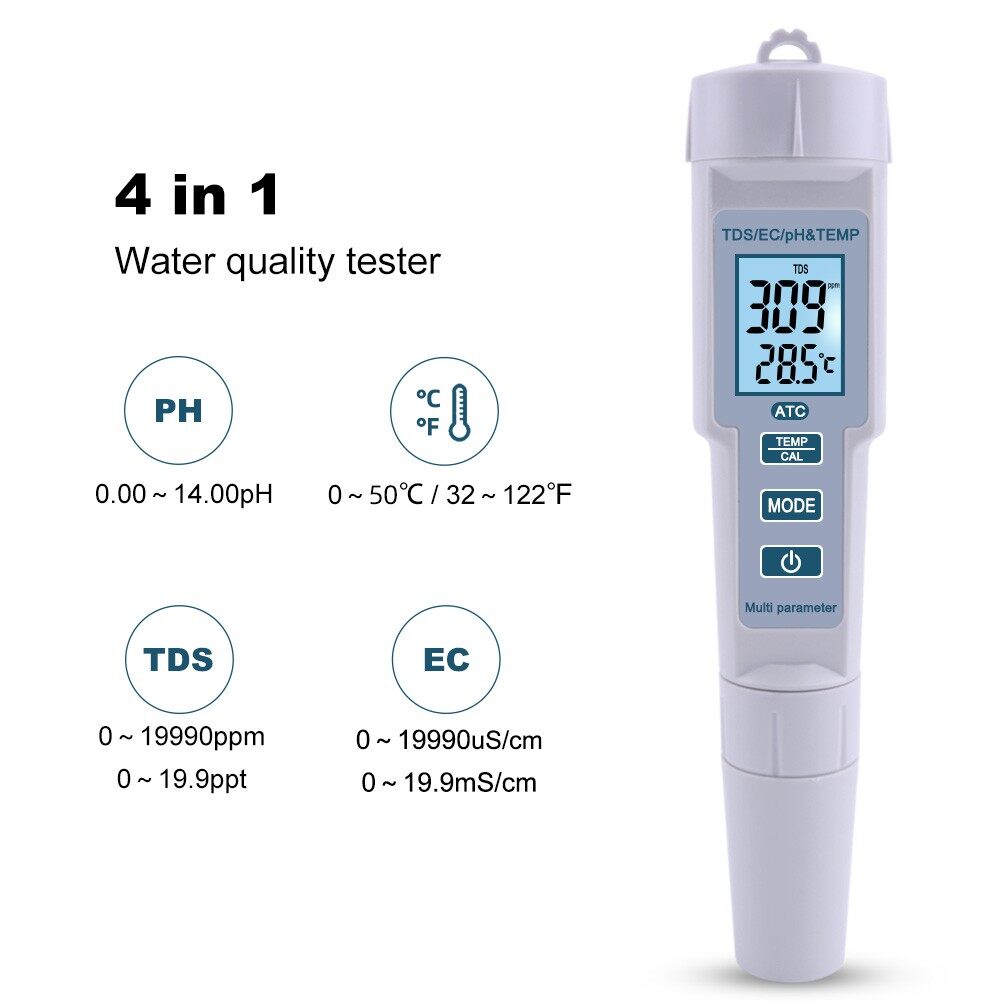 PH 686 New TDS PH Meter PH/TDS/EC/Temperature Meter Digital Water Quality Tester for Pools Drinking Water Aquariums Hardware - Ainna Store