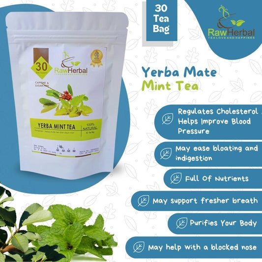 Teh AINNA Yerba Mate & Teh Daun Mint - 30 Tea Bag Ready Stock - Ainna Store