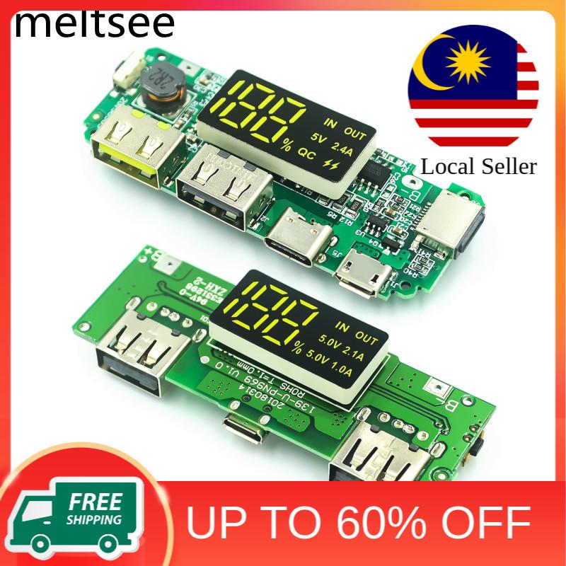 "AINNA Local-LED Dual USB 5V 2.4A 2A 1A Micro/Type-C USB Power Bank 18650 Charger Module - Ainna Store