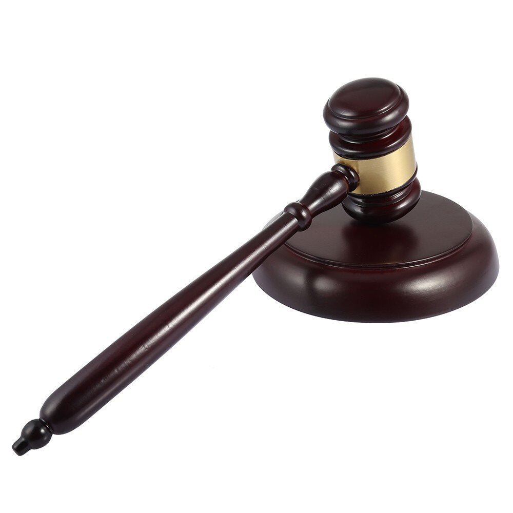 Experience the Power of Authority with our Handcrafted Wooden Judge's Gavel and Sound Block Set Musical Toys Mic Mic - Ainna Store