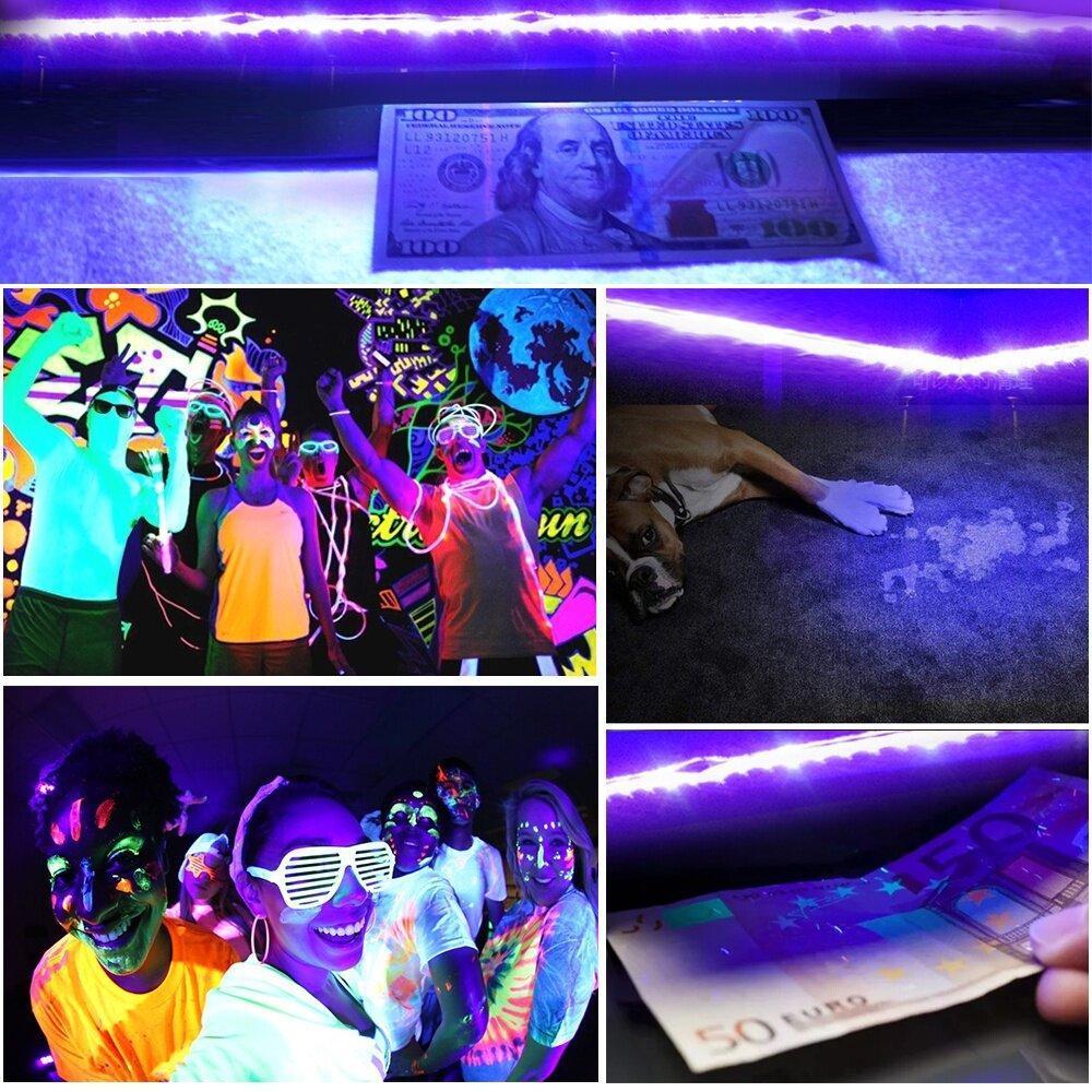 AINNA UV LED Strip Light 5V DC 2835 0.5M 1M 2M Waterproof Purple Ribbon Ultraviolet USB Rope Tape f DJ Fluescence Home Lighting - Ainna Store