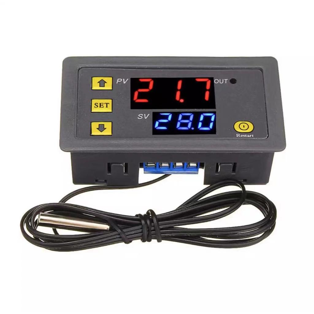AINNA Tempatan W3230 DC 12V 24V 110V-220V AC Digital Temperature Controller LED Display Thermostat With Sensor - Ainna Store