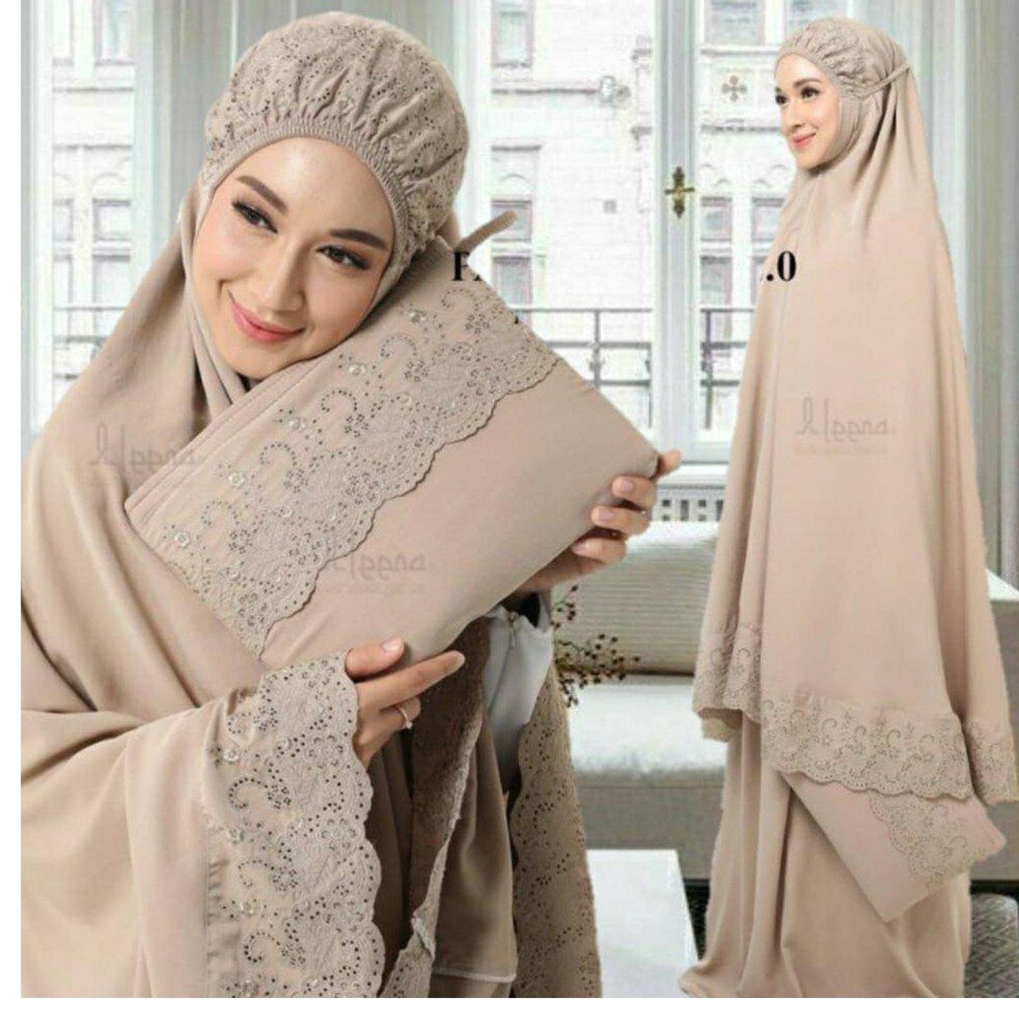 Telekung Mukena AINNA Sejuk Bercorak Cantik - Ainna Store
