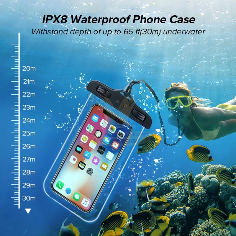 Ainna -Ready Stock30M Underwater Phone Case Phone Cover Waterproof Phone Case Universal PVC Underwater Phone Bag Case Supplies - Ainna Store