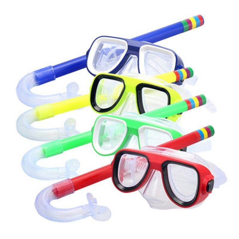 3-8Y Kids Diving Goggle Mask Breathing Tube Shockproof Anti-fog Equipment Outdoor Sports - Ainna Store