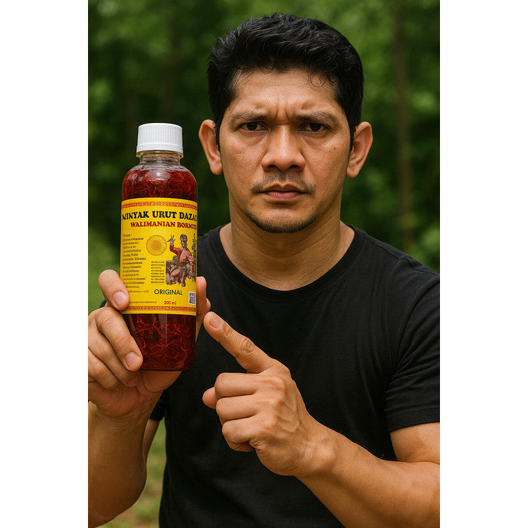 Minyak Urut Prisai Dayak - 100% Asli & Herba Tradisional Kalimantan!